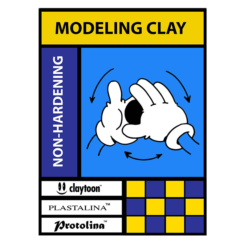 Del Milano Plastiline (Plasticine) Sulfur Free Non Hardening Modeling Clay  