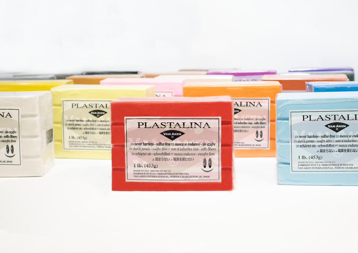 PLASTILINA modelling clay case 15 bars 150g single colors