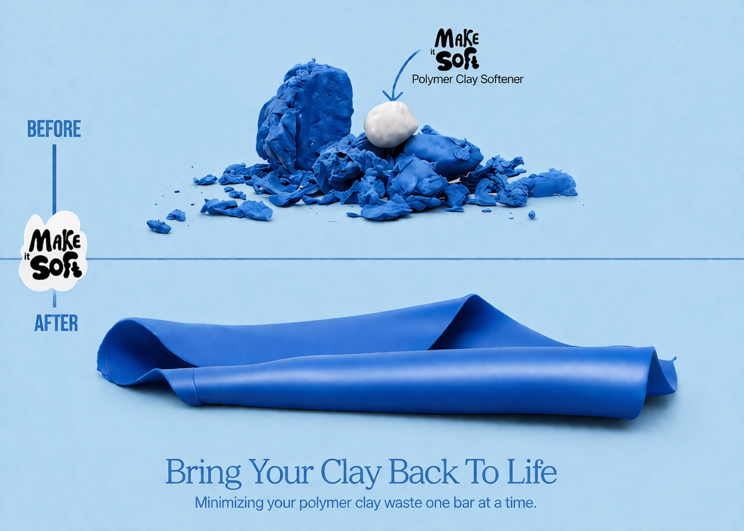 *NEW*  MAKE IT SOFT (Polymer Clay Softener) 4 oz