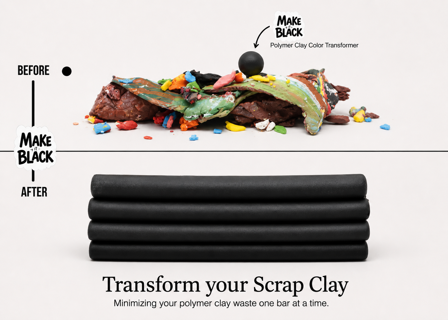 *NEW*  MAKE IT BLACK  (Polymer Clay Transformer) 4 oz