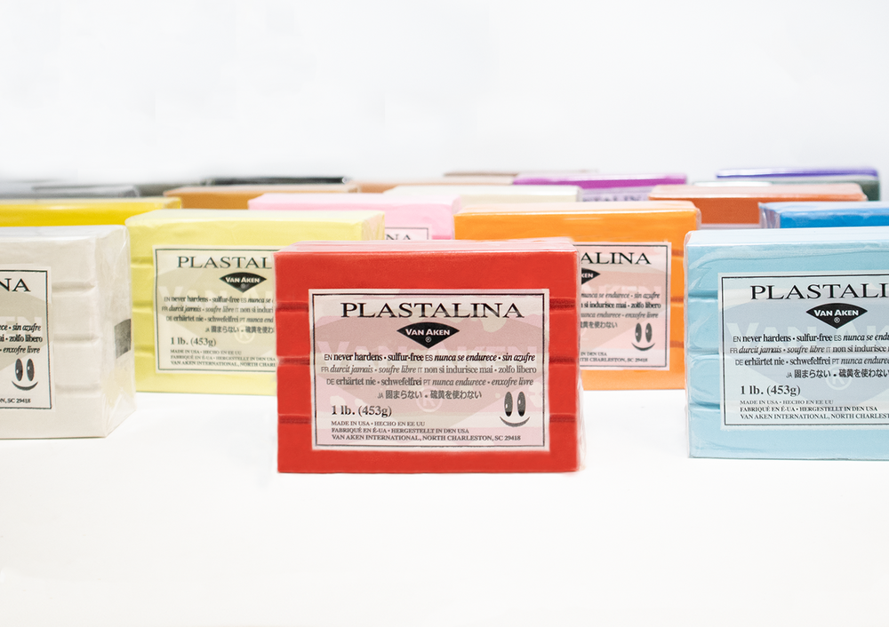 Pelikan Non-Hardening Modeling Clay, 4 Colors/Pack, Assorted Colors (06700140)